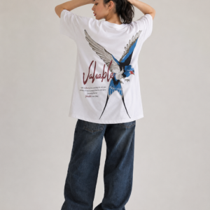 VALUABLE WINGS – WHITE OVERSIZED T-SHIRT