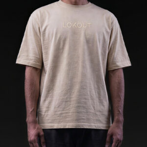 LOKOUT SIGNATURE – Beige Oversized T-shirt